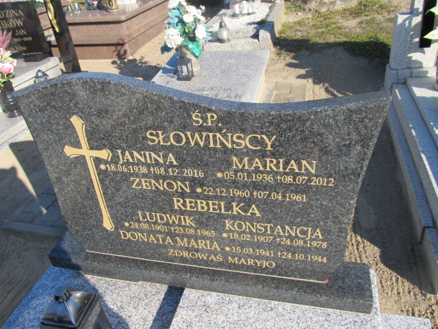 Zenon Słowiński 1960 Cielcza - Grobonet - Wyszukiwarka osób pochowanych